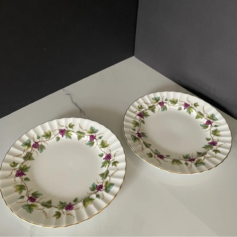 SET of 2 Salad Plates - Bacchanal by Royal Worcester